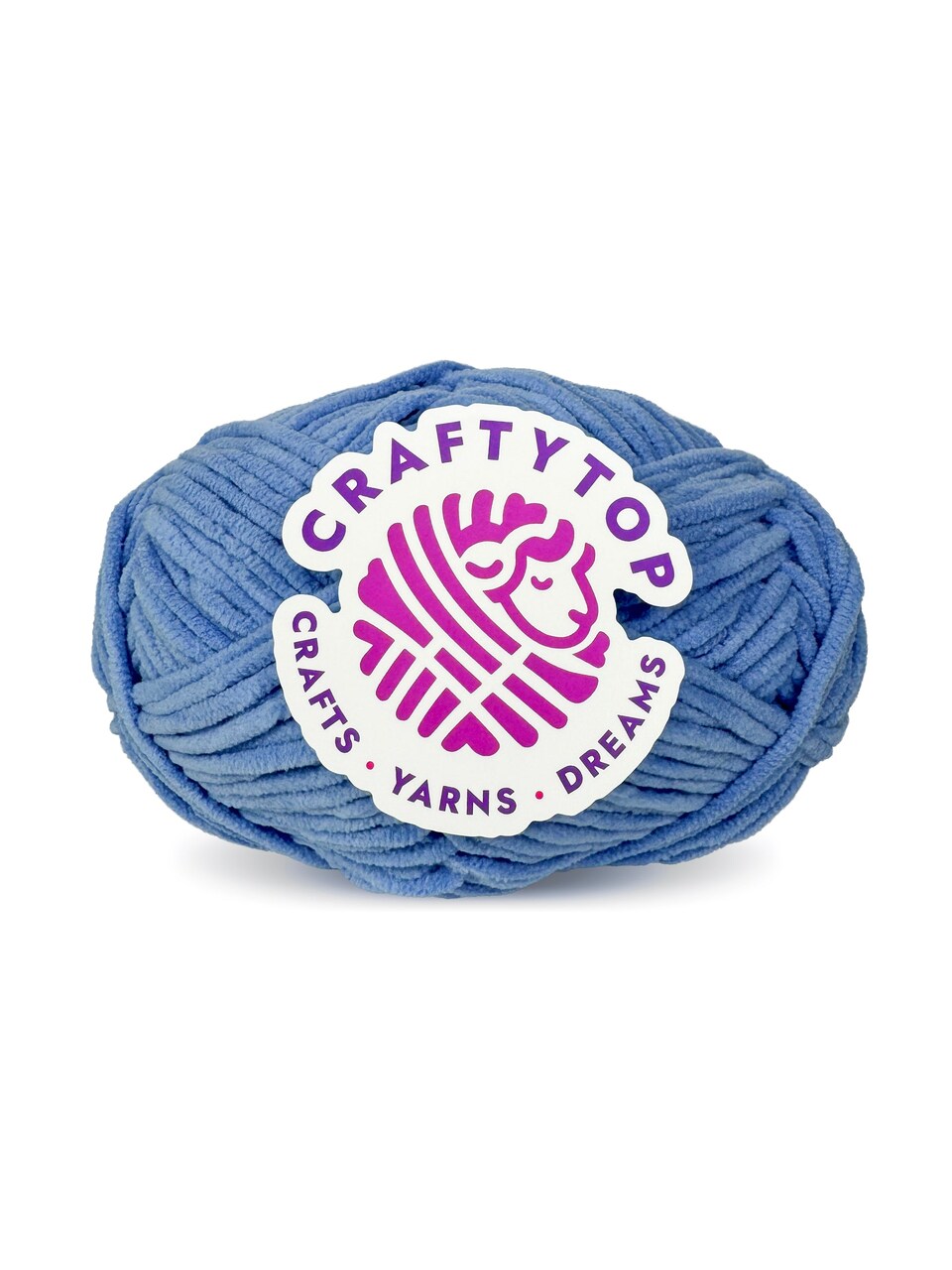 Craftytop™ Bulky Velvet Yarn #5 for Knitting & Crochet (Bluebell Bloom)